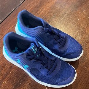 Under Armour Kids Navy and Teal Sneakers